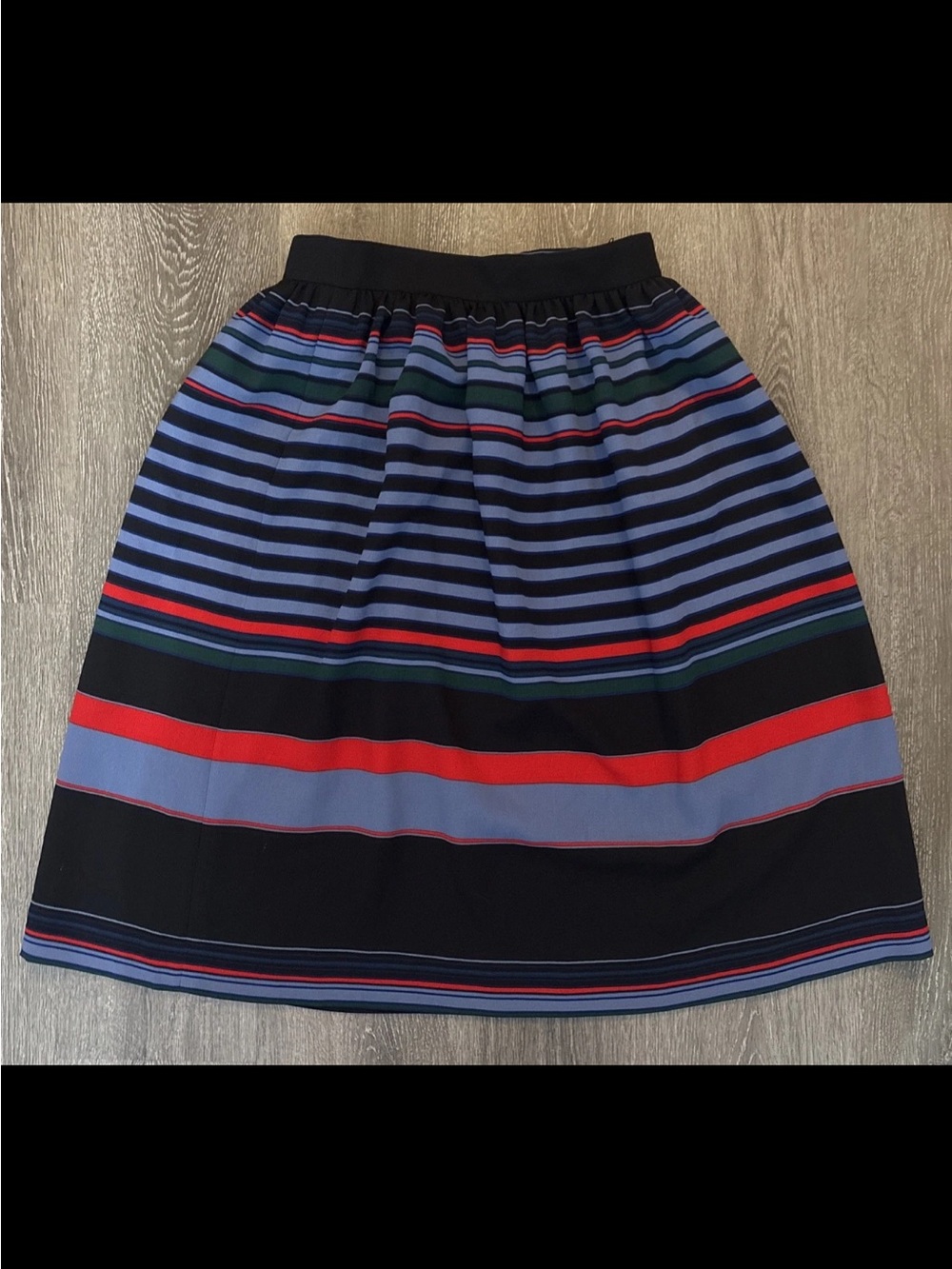 Zara Woman Multi-colored Striped Women’s A-Line Midi Skirt